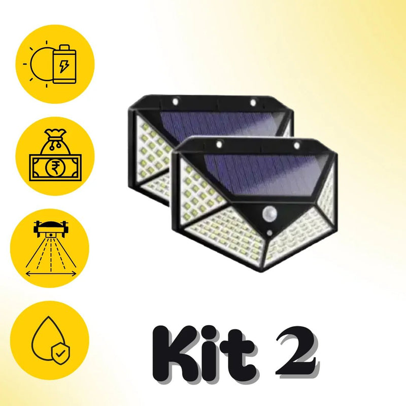 Kit 2 Lâmpada de Luz Solar - TendiTudo Essencial