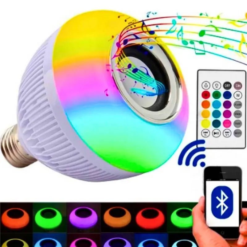 Lampada Bluetooth de Led com Caixa de Som - TendiTudo Essencial