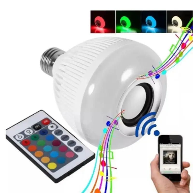 Lampada Bluetooth de Led com Caixa de Som - TendiTudo Essencial