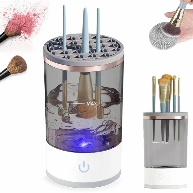 Makeup Brushes Cleaner Machine Portable USB Electric Cosmetic Brush Cleaning Washing Tools Make Up Brush Cleaning Dry Tools - TendiTudo Essencial