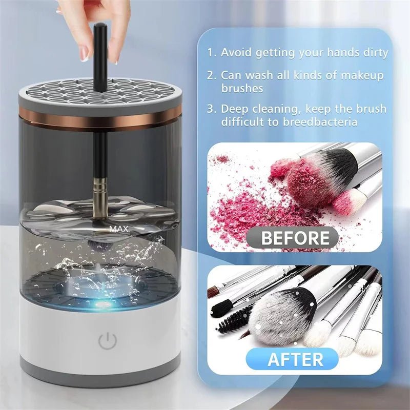 Makeup Brushes Cleaner Machine Portable USB Electric Cosmetic Brush Cleaning Washing Tools Make Up Brush Cleaning Dry Tools - TendiTudo Essencial